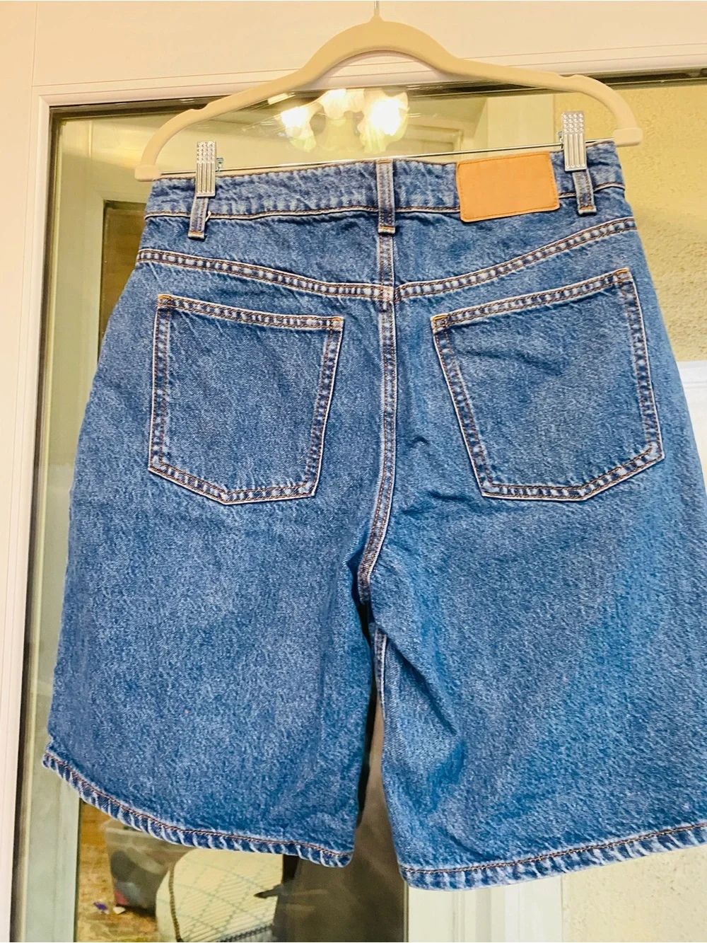 Cotton On Super Baggy Denim Jorts Blue High Rise 100% Cotton Shorts US 6